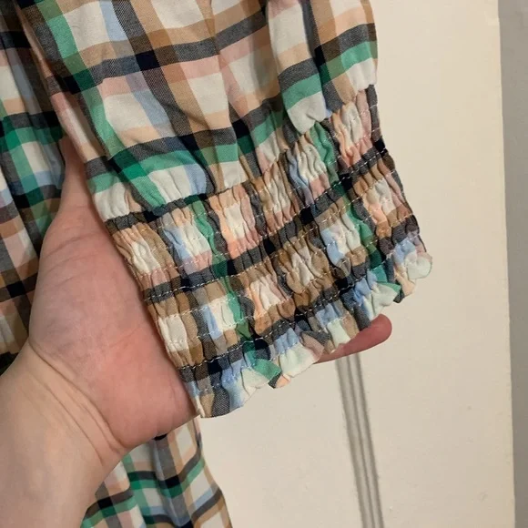 ✨ Anthropologie Cerie Smocked Midi Dress Sz M - Picture 8 of 10